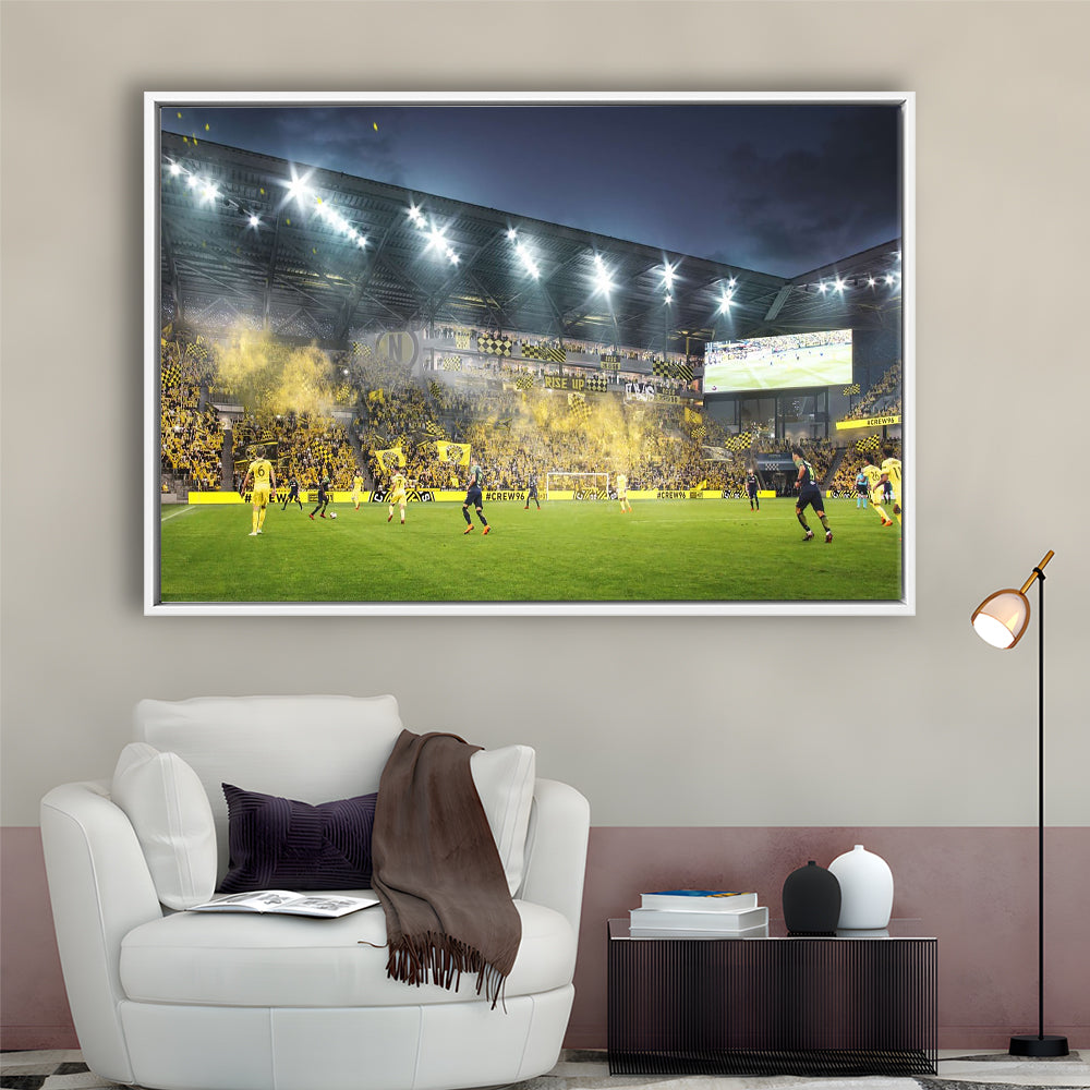 Columbus Crew Stadium, Stadium Canvas, Sport Art, Framed Canvas Print Wall Art, Floating Frame