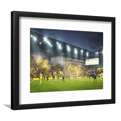 Columbus Crew Stadium, Stadium Canvas, Sport Art, Gift for him, White Border Framed Art Print Wall Decor