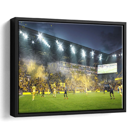 Columbus Crew Stadium, Stadium Canvas, Sport Art, Framed Canvas Print Wall Art, Floating Frame