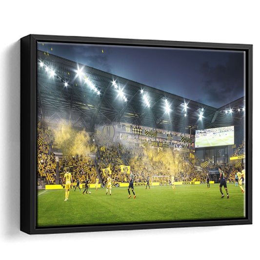 Columbus Crew Stadium, Stadium Canvas, Sport Art, Framed Canvas Print Wall Art, Floating Frame
