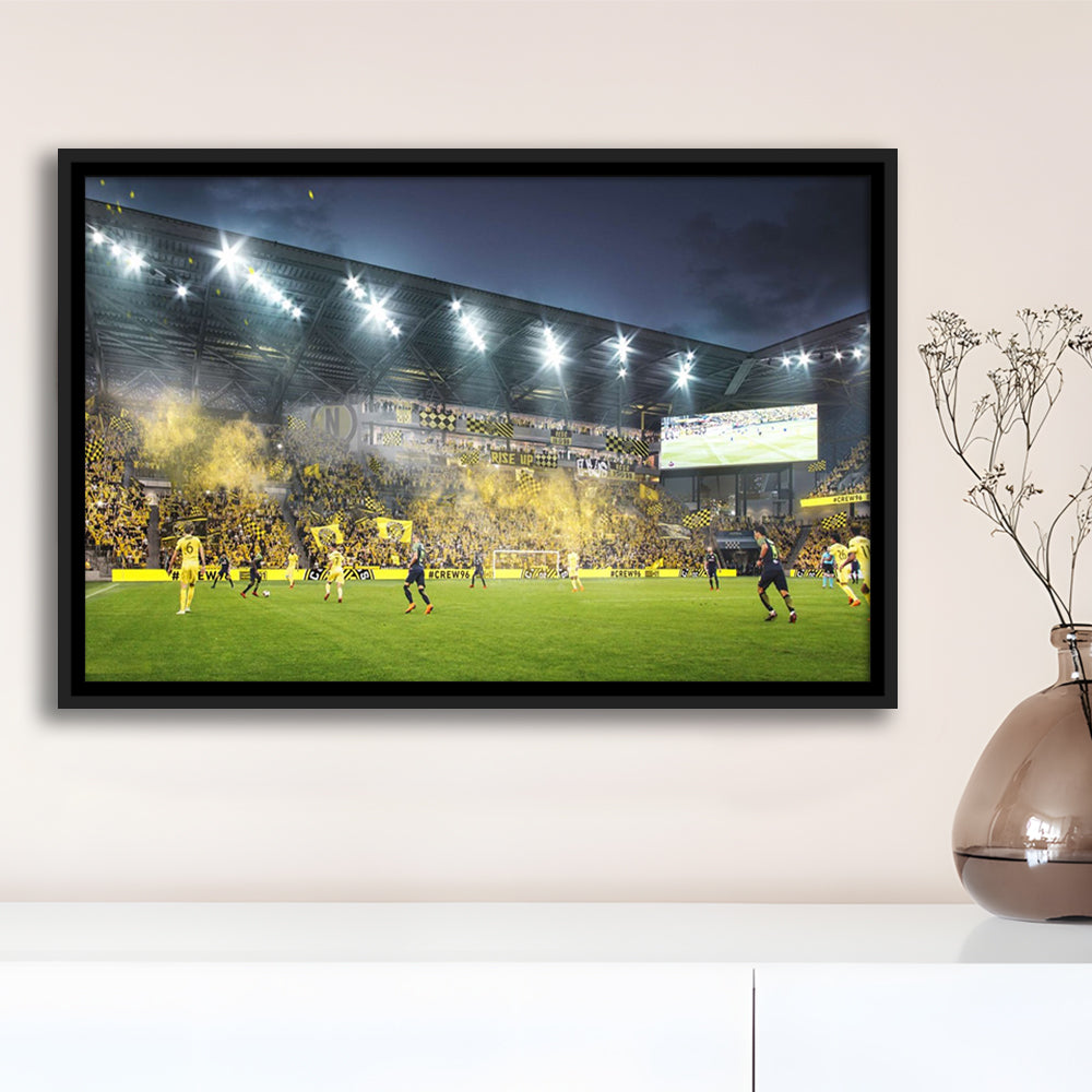 Columbus Crew Stadium, Stadium Canvas, Sport Art, Framed Canvas Print Wall Art, Floating Frame