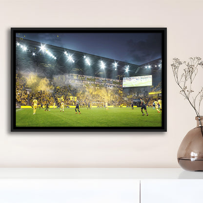 Columbus Crew Stadium, Stadium Canvas, Sport Art, Framed Canvas Print Wall Art, Floating Frame