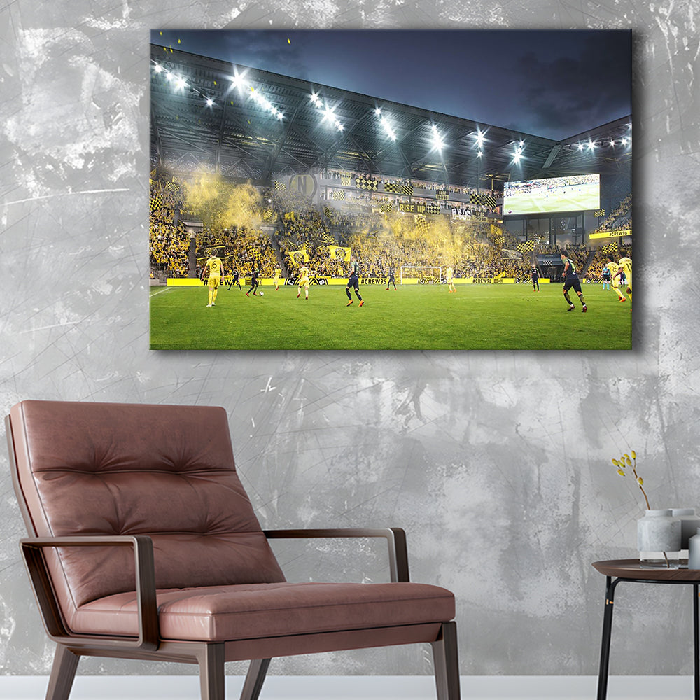 Columbus Crew Stadium, Stadium Canvas, Sport Art, Gift for him, Man Cave Decor, Art Print, Canvas Print Wall Art