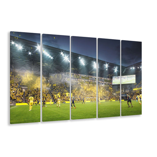 Columbus Crew Stadium, Stadium Canvas, Sport Art, 5 Panel B, Extra Large Canvas, Canvas Print Wall Art