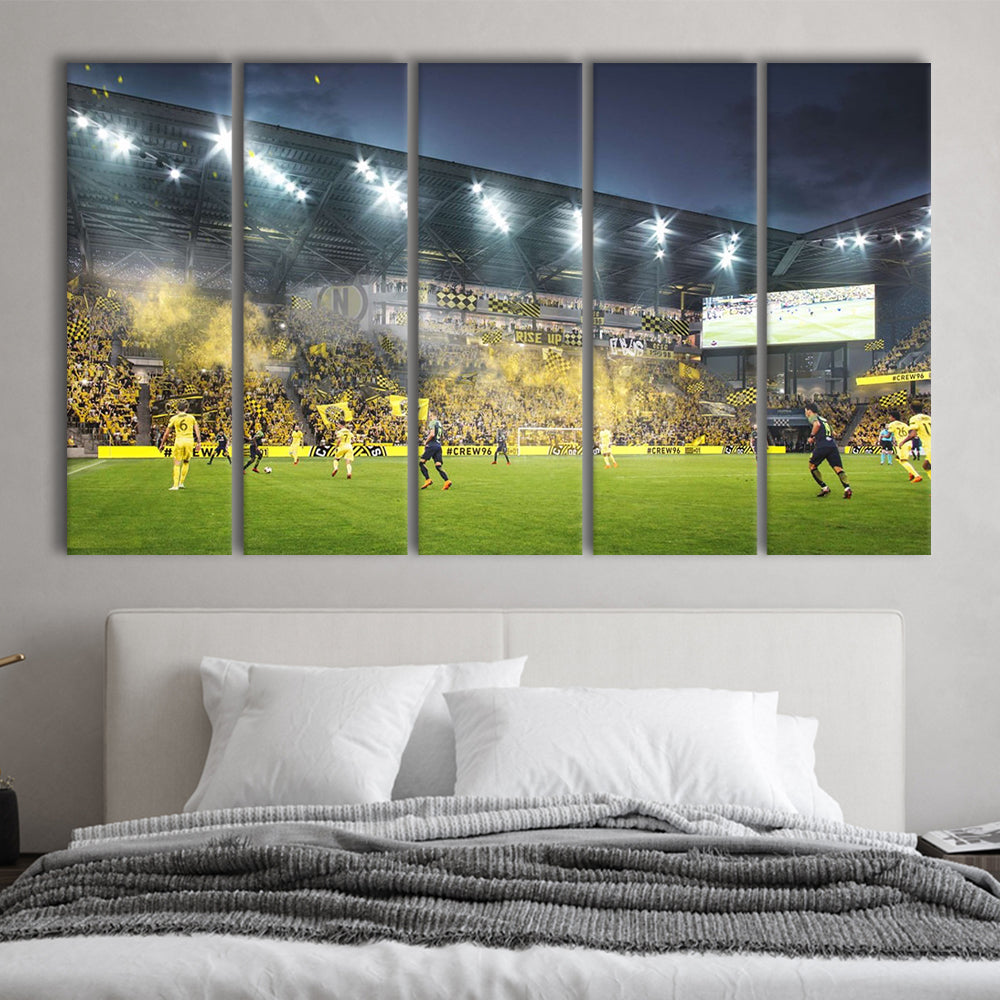 Columbus Crew Stadium, Stadium Canvas, Sport Art, 5 Panel B, Extra Large Canvas, Canvas Print Wall Art