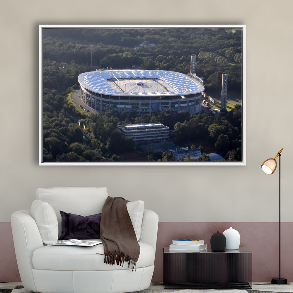 Commerzbank Arena in Salvador, Stadium Canvas, Sport Art, Framed Canvas Print Wall Art, Floating Frame