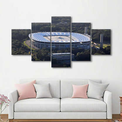 Commerzbank Arena in Salvador, Stadium Canvas, Sport Art, Gift for him, 5 Panel, Large Canvas, Canvas Print Wall Art