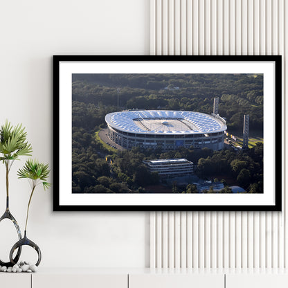 Commerzbank Arena in Salvador, Stadium Canvas, Sport Art, Gift for him, White Border Framed Art Print Wall Decor