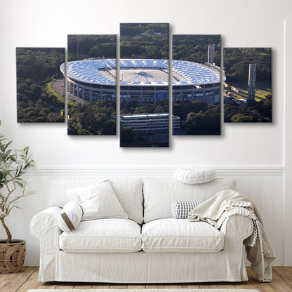 Commerzbank Arena in Salvador, Stadium Canvas, Sport Art, Gift for him, 5 Panel, Large Canvas, Canvas Print Wall Art