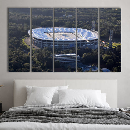 Commerzbank Arena in Salvador, Stadium Canvas, Sport Art, 5 Panel B, Extra Large Canvas, Canvas Print Wall Art