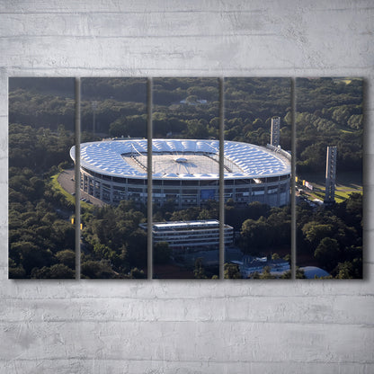 Commerzbank Arena in Salvador, Stadium Canvas, Sport Art, 5 Panel B, Extra Large Canvas, Canvas Print Wall Art