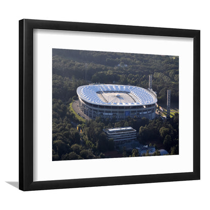 Commerzbank Arena in Salvador, Stadium Canvas, Sport Art, Gift for him, White Border Framed Art Print Wall Decor