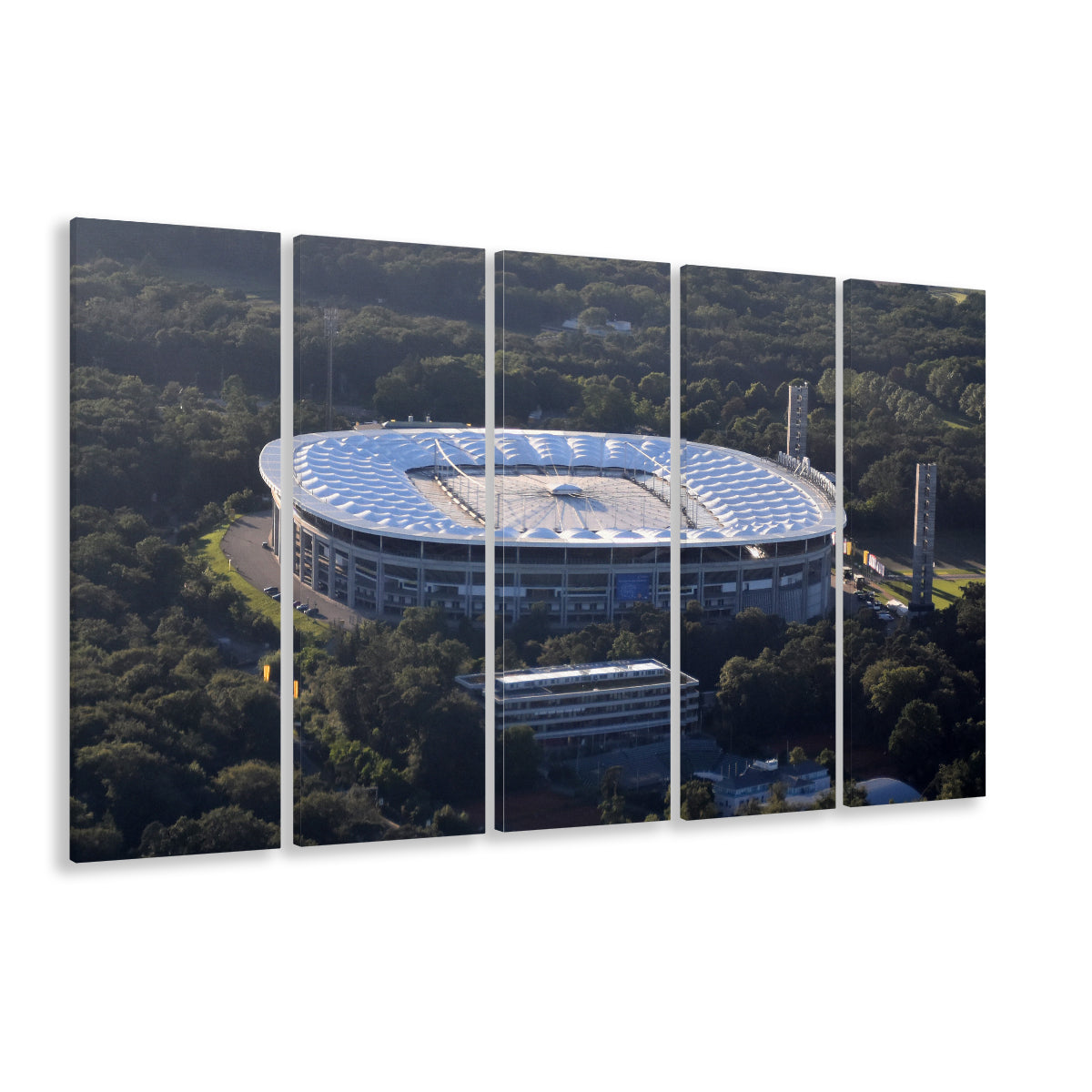 Commerzbank Arena in Salvador, Stadium Canvas, Sport Art, 5 Panel B, Extra Large Canvas, Canvas Print Wall Art