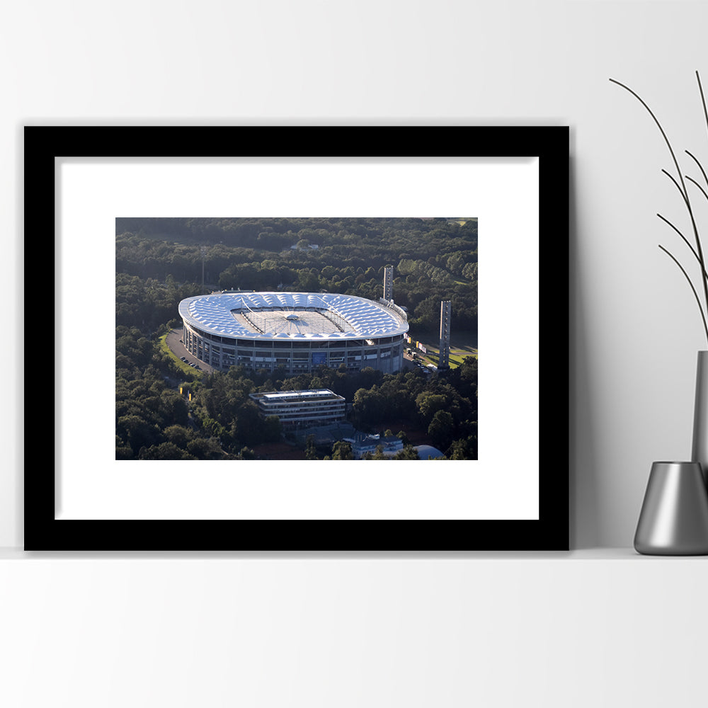 Commerzbank Arena in Salvador, Stadium Canvas, Sport Art, Gift for him, White Border Framed Art Print Wall Decor