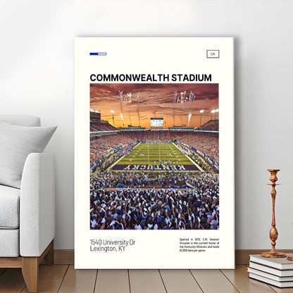 Commonwealth Stadium Print, Kentucky Wildcats Stadium Canvas Art, Fan Gifts, Sport Art, Canvas Print Wall Art