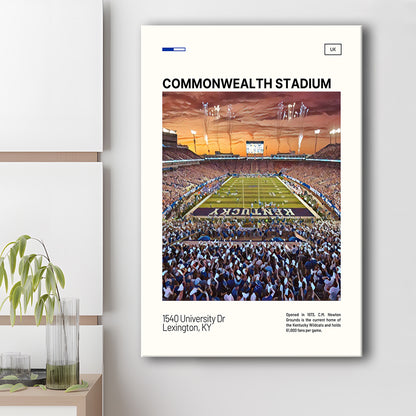 Commonwealth Stadium Print, Kentucky Wildcats Stadium Canvas Art, Fan Gifts, Sport Art, Canvas Print Wall Art