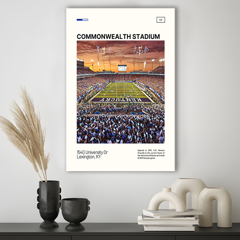 Commonwealth Stadium Print, Kentucky Wildcats Stadium Canvas Art, Fan Gifts, Sport Art, Canvas Print Wall Art
