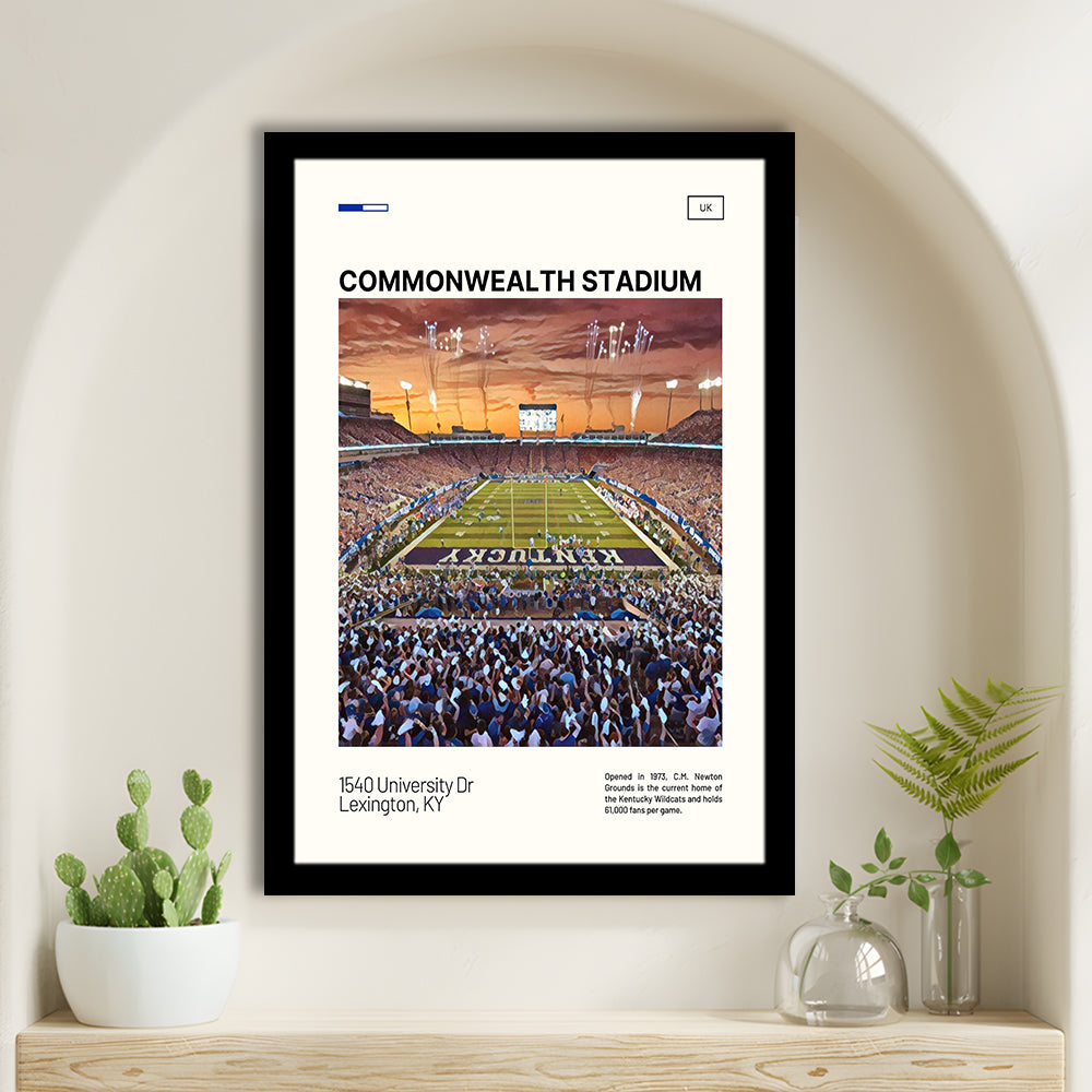 Commonwealth Stadium Print, Kentucky Wildcats Stadium Art, Gifts for him, Sport Art, Framed Art Print Wall Decor