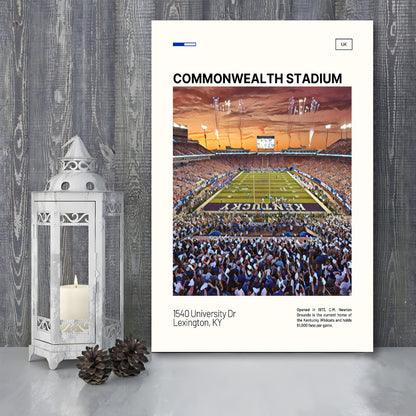 Commonwealth Stadium Print, Kentucky Wildcats Stadium Canvas Art, Fan Gifts, Sport Art, Canvas Print Wall Art