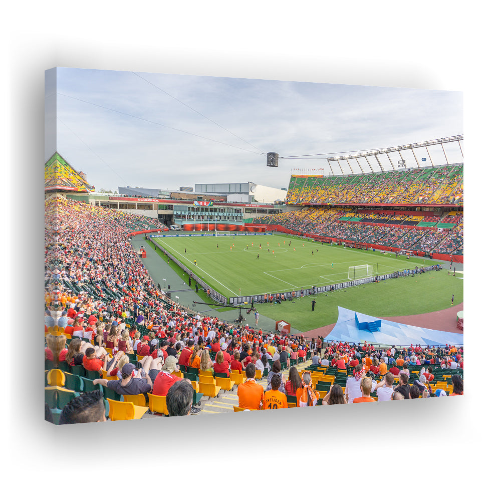 Commonwealth Stadium Soccer, Stadium Canvas, Sport Art, Gift for him, Man Cave Decor, Art Print, Canvas Print Wall Art