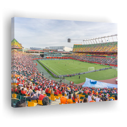 Commonwealth Stadium Soccer, Stadium Canvas, Sport Art, Gift for him, Man Cave Decor, Art Print, Canvas Print Wall Art