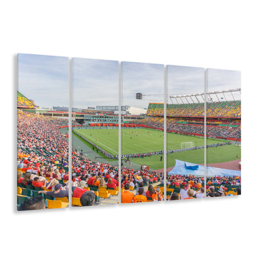 Commonwealth Stadium Soccer, Stadium Canvas, Sport Art, 5 Panel B, Extra Large Canvas, Canvas Print Wall Art