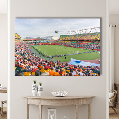 Commonwealth Stadium Soccer, Stadium Canvas, Sport Art, Gift for him, Man Cave Decor, Art Print, Canvas Print Wall Art