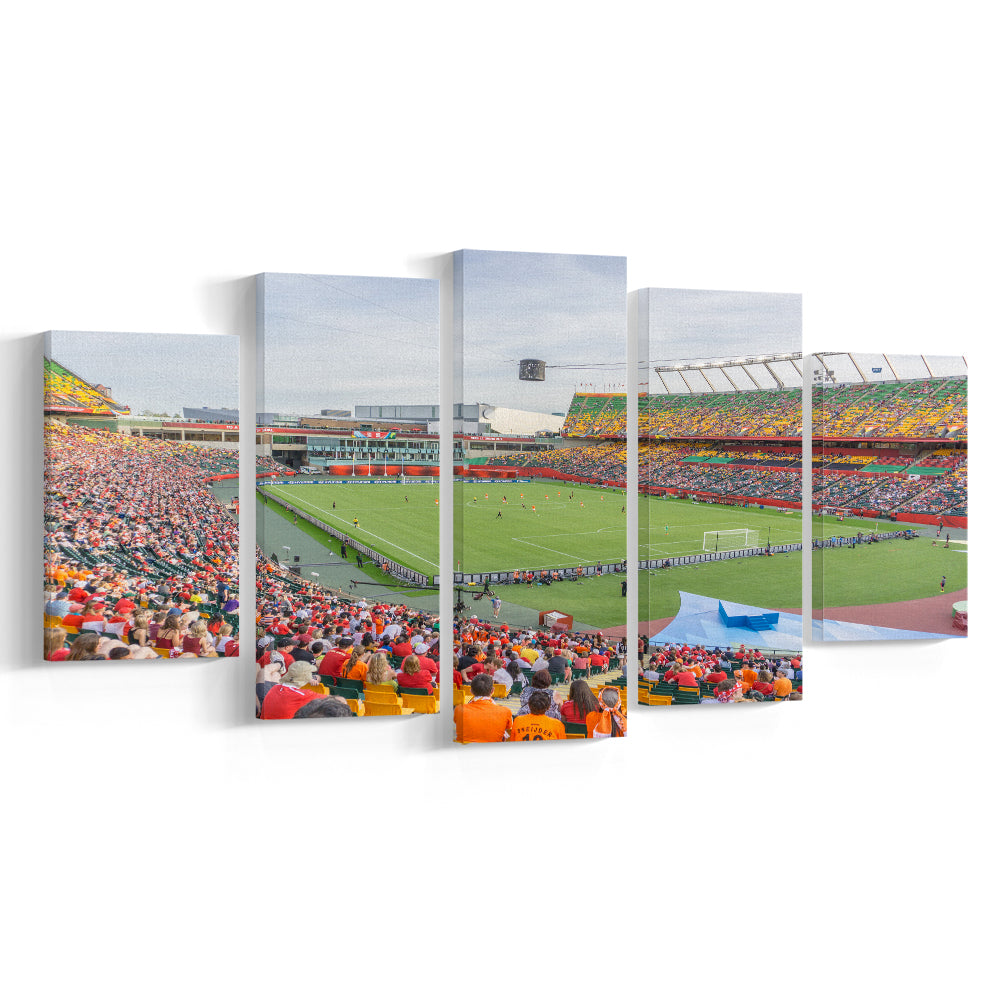 Commonwealth Stadium Soccer, Stadium Canvas, Sport Art, Gift for him, 5 Panel, Large Canvas, Canvas Print Wall Art