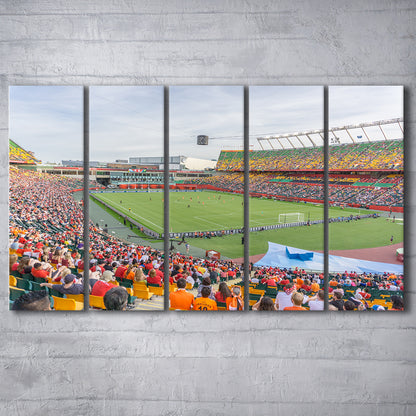 Commonwealth Stadium Soccer, Stadium Canvas, Sport Art, 5 Panel B, Extra Large Canvas, Canvas Print Wall Art