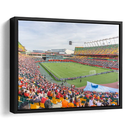Commonwealth Stadium Soccer, Stadium Canvas, Sport Art, Framed Canvas Print Wall Art, Floating Frame