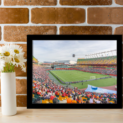 Commonwealth Stadium Soccer, Stadium Canvas, Sport Art, Gift for him, Framed Art Print Wall Decor, Picture Framed