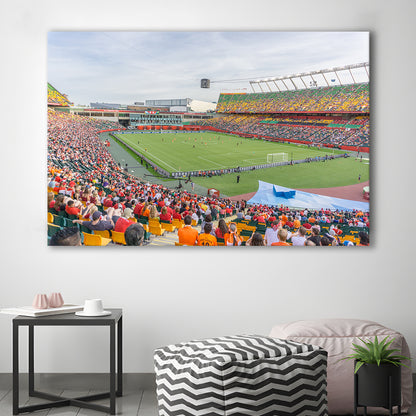 Commonwealth Stadium Soccer, Stadium Canvas, Sport Art, Gift for him, Man Cave Decor, Art Print, Canvas Print Wall Art