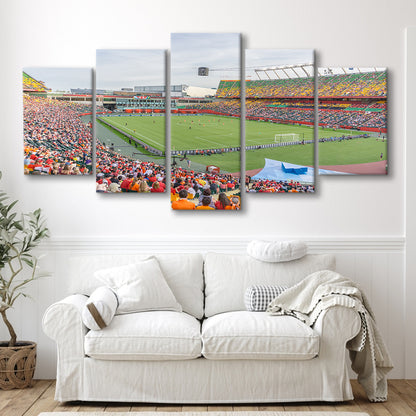 Commonwealth Stadium Soccer, Stadium Canvas, Sport Art, Gift for him, 5 Panel, Large Canvas, Canvas Print Wall Art