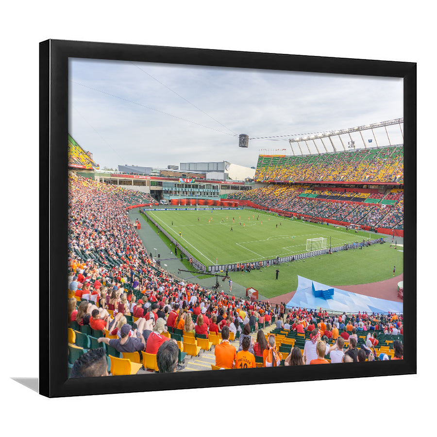 Commonwealth Stadium Soccer, Stadium Canvas, Sport Art, Gift for him, Framed Art Print Wall Decor, Picture Framed