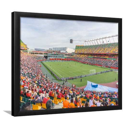 Commonwealth Stadium Soccer, Stadium Canvas, Sport Art, Gift for him, Framed Art Print Wall Decor, Picture Framed
