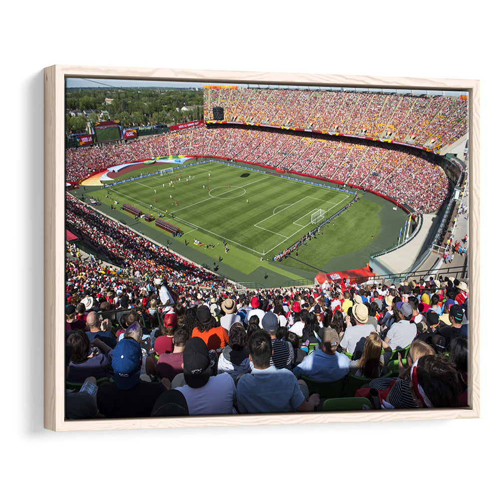 Commonwealth Stadium, Stadium Canvas, Sport Art, Framed Canvas Print Wall Art, Floating Frame