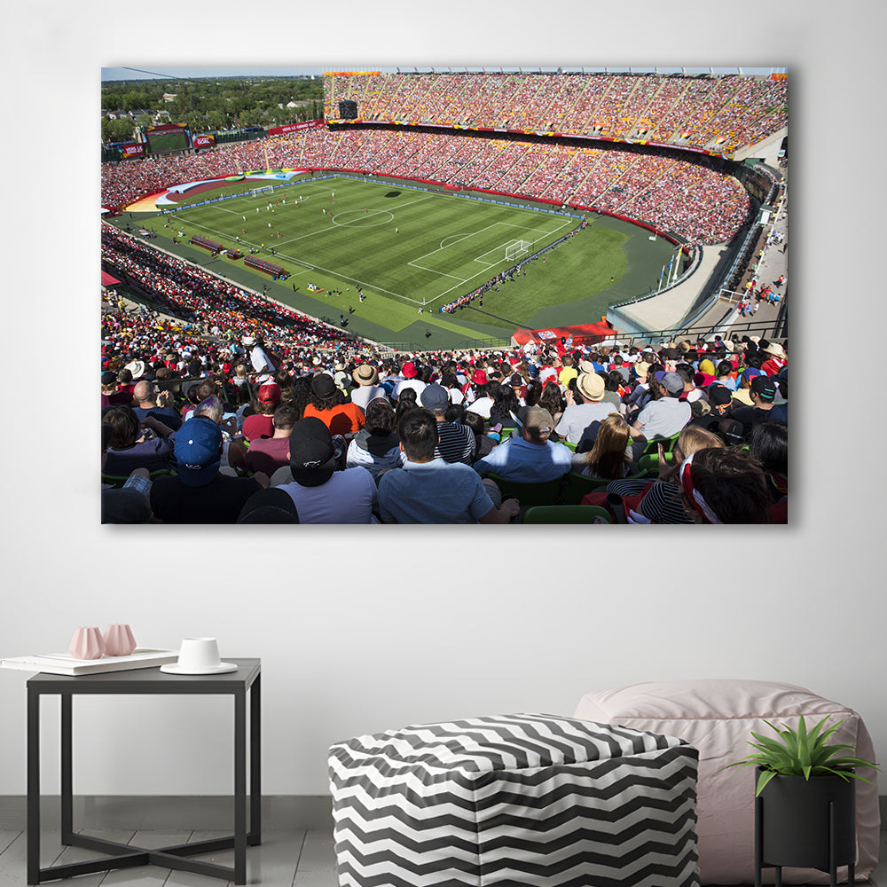 Commonwealth Stadium, Stadium Canvas, Sport Art, Gift for him, Man Cave Decor, Art Print, Canvas Print Wall Art