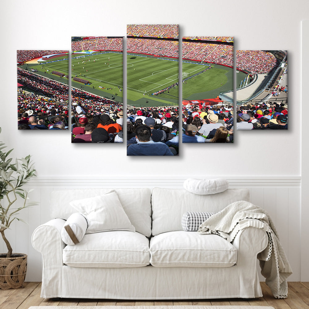 Commonwealth Stadium, Stadium Canvas, Sport Art, Gift for him, 5 Panel, Large Canvas, Canvas Print Wall Art
