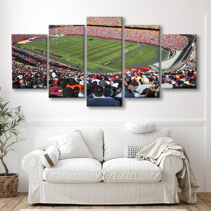 Commonwealth Stadium, Stadium Canvas, Sport Art, Gift for him, 5 Panel, Large Canvas, Canvas Print Wall Art