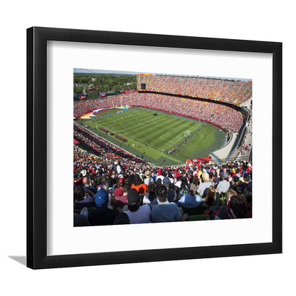 Commonwealth Stadium, Stadium Canvas, Sport Art, Gift for him, White Border Framed Art Print Wall Decor