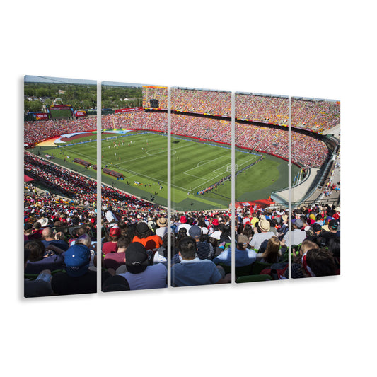 Commonwealth Stadium, Stadium Canvas, Sport Art, 5 Panel B, Extra Large Canvas, Canvas Print Wall Art