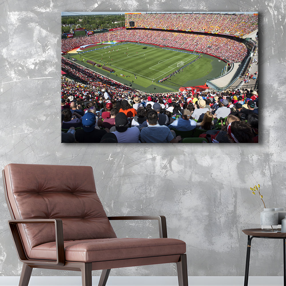 Commonwealth Stadium, Stadium Canvas, Sport Art, Gift for him, Man Cave Decor, Art Print, Canvas Print Wall Art