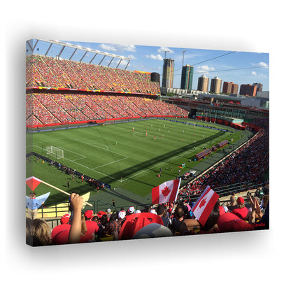 Commonwealth Stadium in Canada, Stadium Canvas, Sport Art, Gift for him, Man Cave Decor, Art Print, Canvas Print Wall Art
