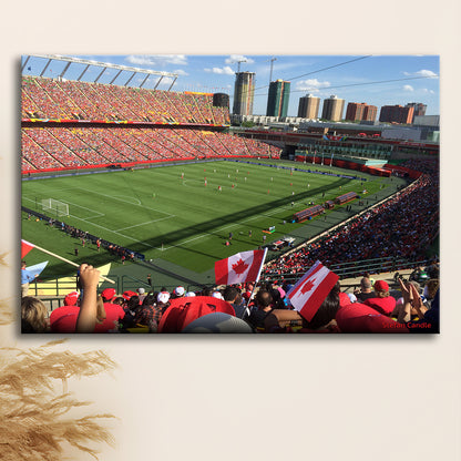 Commonwealth Stadium in Canada, Stadium Canvas, Sport Art, Gift for him, Man Cave Decor, Art Print, Canvas Print Wall Art