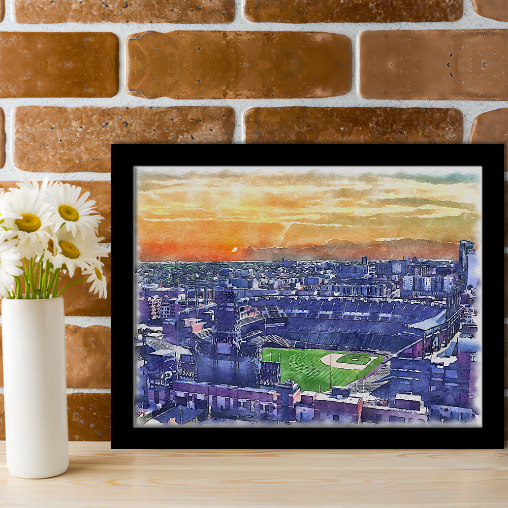 Coors Field Painting Canvas, Rockies Watercolor, Sport Gift Art, Framed Art Print Wall Decor