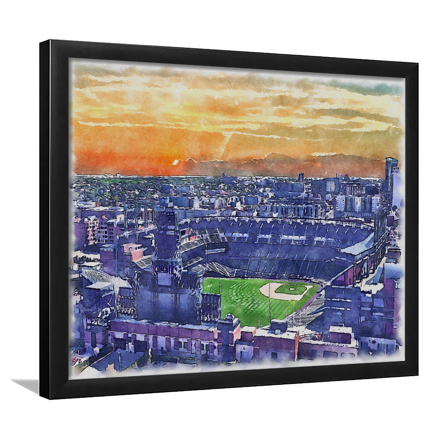 Coors Field Painting Canvas, Rockies Watercolor, Sport Gift Art, Framed Art Print Wall Decor