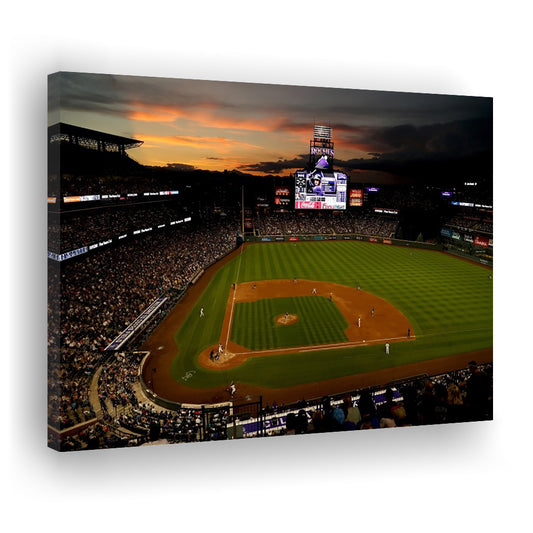 Coors Field Colorado Rockies, Stadium Canvas, Sport Art, Gift for him, Man Cave Decor, Art Print, Canvas Print Wall Art