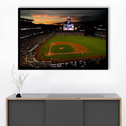 Coors Field Colorado Rockies, Stadium Canvas, Sport Art, Gift for him, Framed Art Print Wall Decor, Picture Framed
