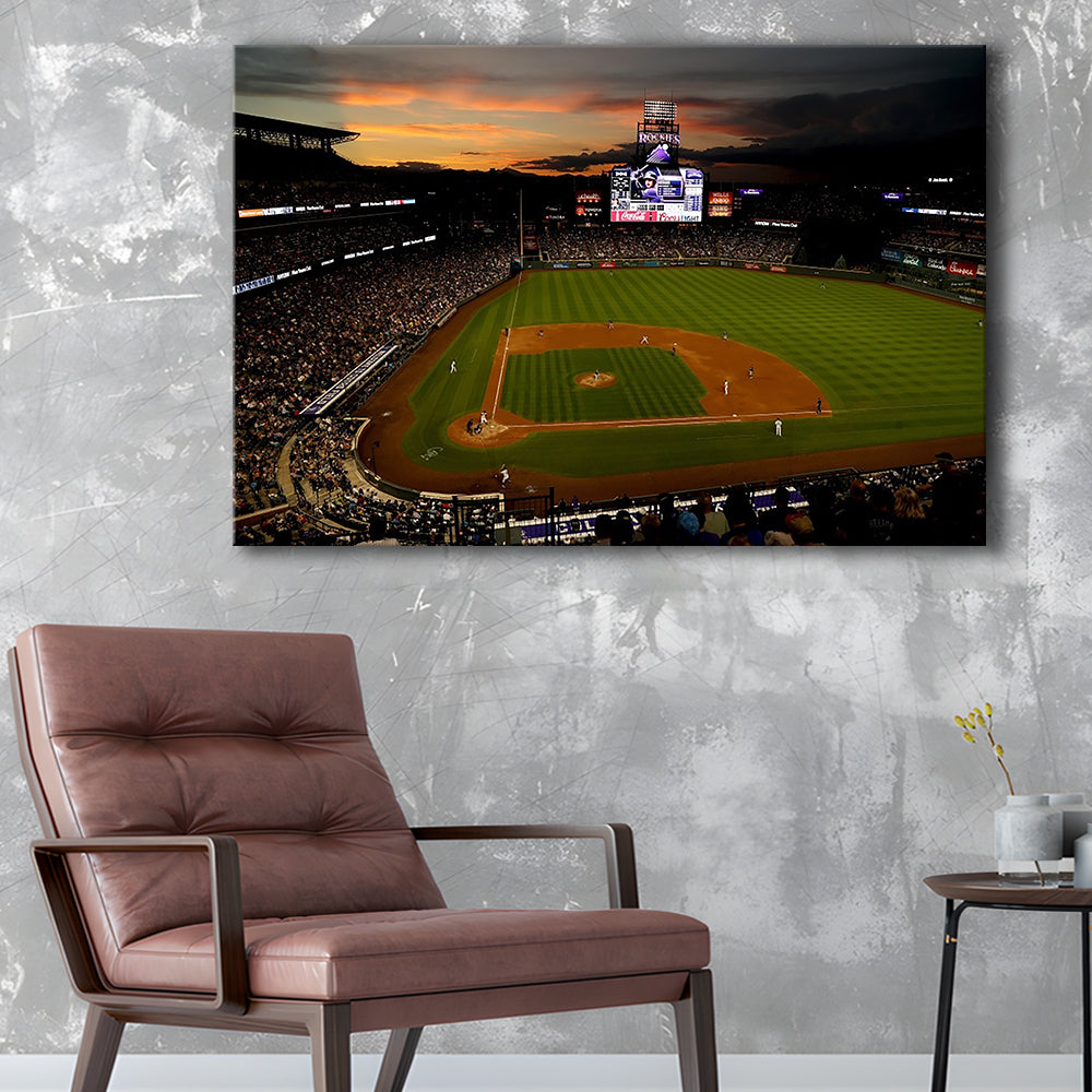 Coors Field Colorado Rockies, Stadium Canvas, Sport Art, Gift for him, Man Cave Decor, Art Print, Canvas Print Wall Art