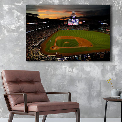 Coors Field Colorado Rockies, Stadium Canvas, Sport Art, Gift for him, Man Cave Decor, Art Print, Canvas Print Wall Art